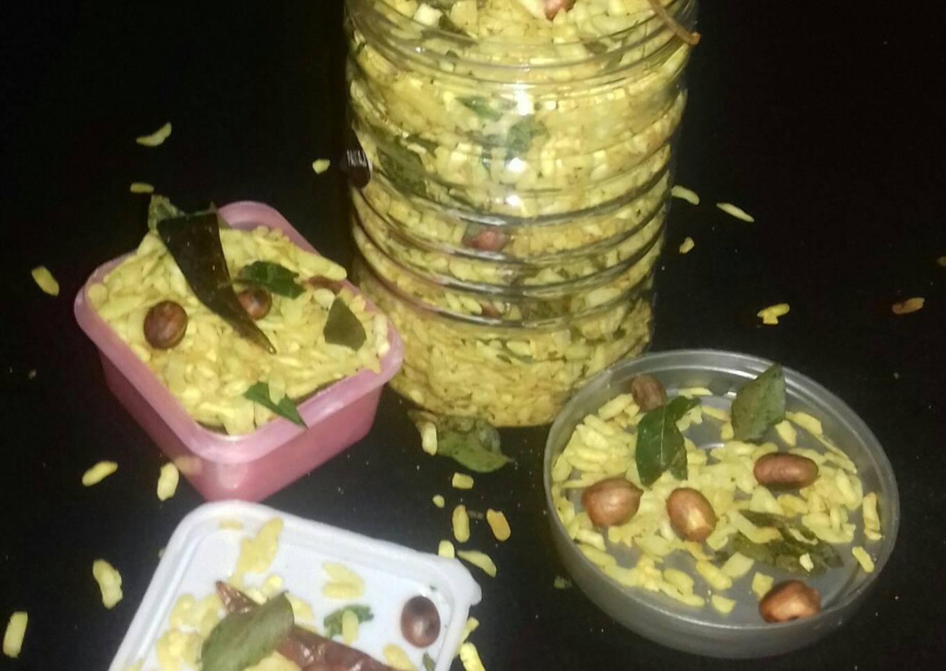 Fried flattened rice