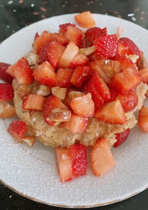 Hình của món Bánh dâu Tây lạnh (nướng nckd)🍓🍰🍯.