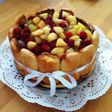 Tarta de frutas y crema de queso