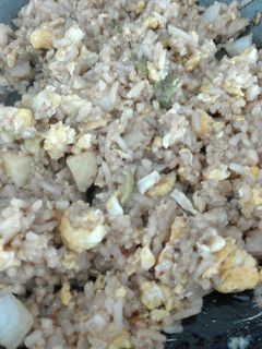 Una foto de Recalentado de arroz=arroz chino