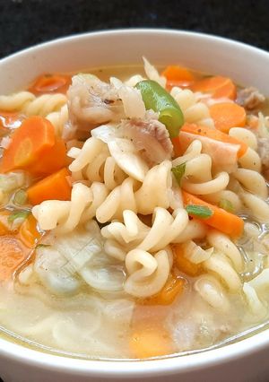 Foto resep Sup Daging, Sayur, dan Fussili