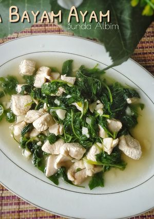 Foto resep Ca Bayam Ayam