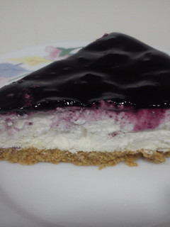 Foto principal de Tarta de queso con arándanos y base de galleta