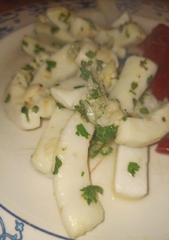 Una foto de Rabas de calamar🦑 al ajillo (air fryer)