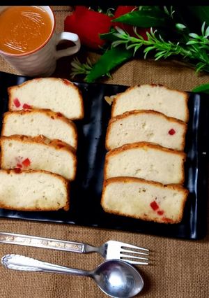 A picture of Tutti frutti slice bread (tea time cake).