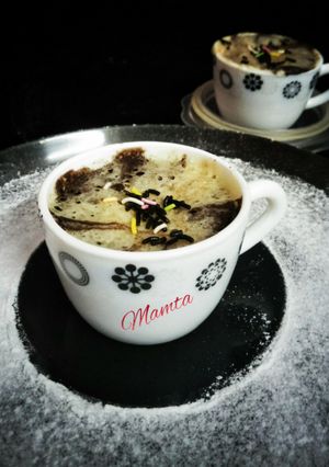 A picture of Choco-Vanilla Mini Mug Cake.