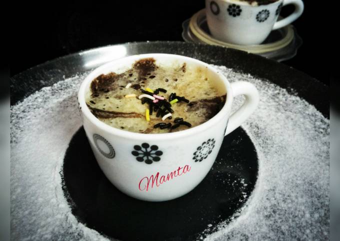 Recipe: Delicious Choco-Vanilla Mini Mug Cake