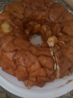 A picture of Granny's monkey bread recipe.