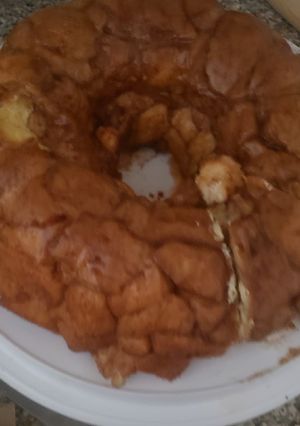 A picture of Granny's monkey bread recipe.