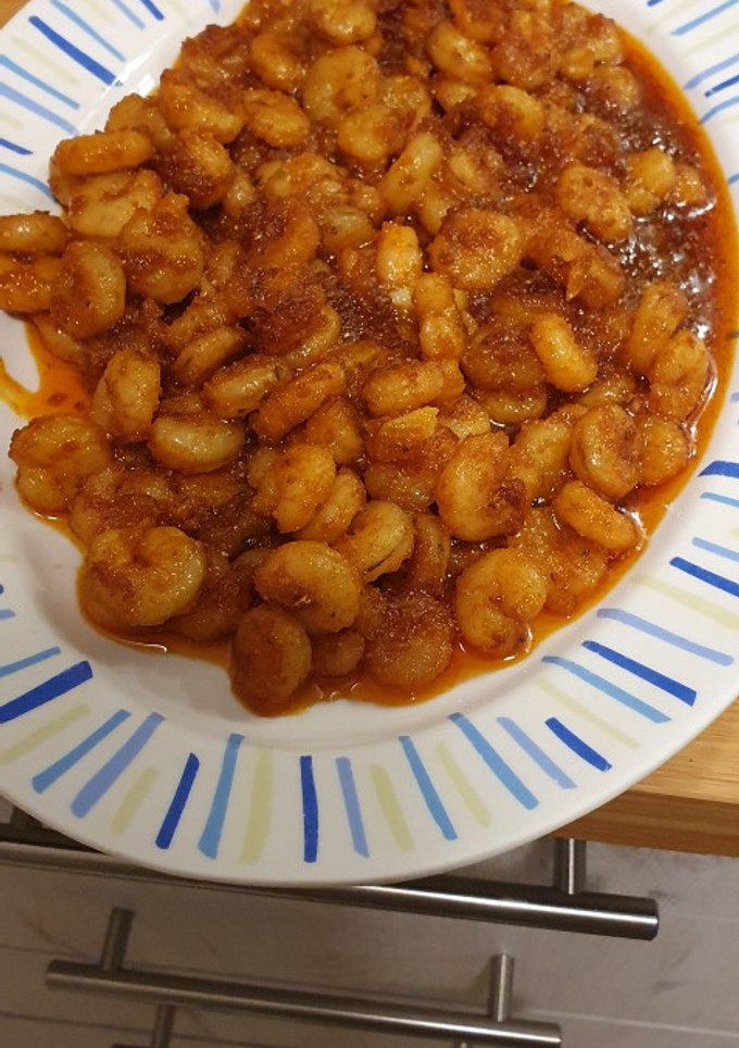 Una foto de Gambas al ajillo con pimentón