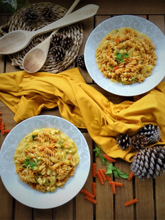 Una foto de Pasta de lentejas con verduras