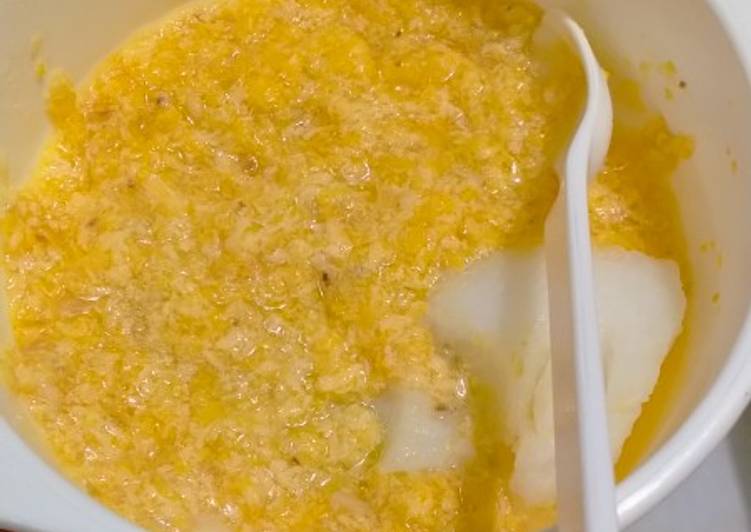 Sup jagung udang serabut telur (MPASI 9+)