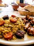 Arroz de Favas com entrecosto frito