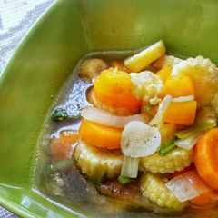 Baby Corn and Carrot Soup A picture of Baby Corn and Carrot Soup.