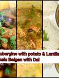 Aubergine with potato & lentils (Aalu Baigan dal) #mommasrecipe