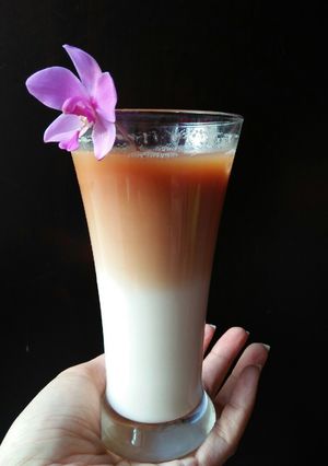 Hình của món Lipton sữa tươi.