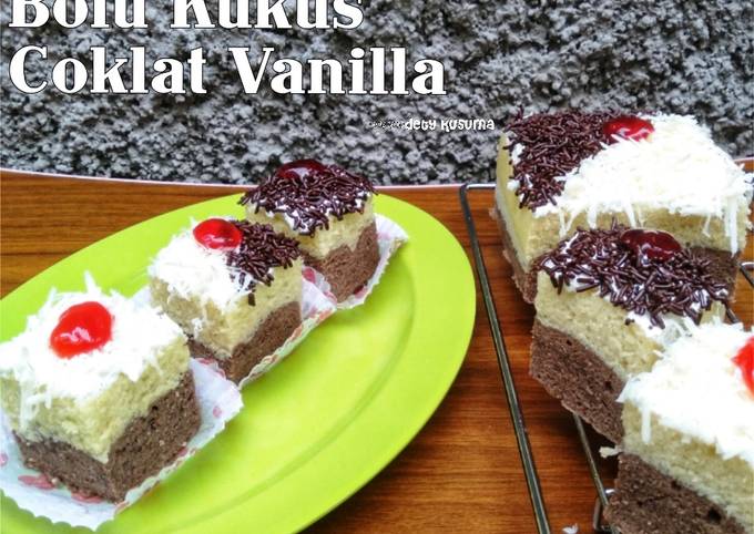 129. Bolu Kukus Coklat Vanilla