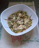 Revuelto de pencas con mozzarella saborizada