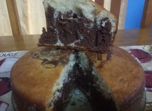 Una foto de Torta marmolada simple