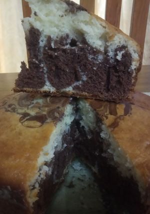 Una foto de Torta marmolada simple