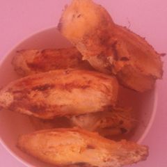 Charcoal grilled sweet potatoes A picture of Charcoal grilled sweet potatoes.