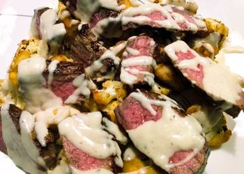 How to Recipe Yummy Beef and cauliflower with creamy parmesan sauce