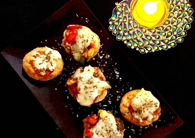 Recipe of Super Quick Homemade Sev puri Pizza Bites