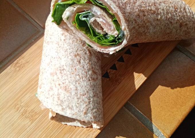 Wrap saumon epinards