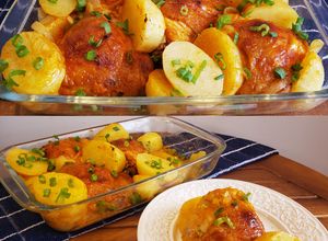 Foto de Sobrecoxa com Batata no Forno