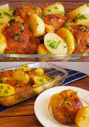Foto de Sobrecoxa com Batata no Forno