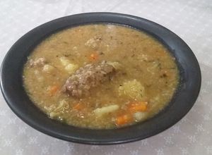 Una foto de Sopa de Arroz de Cebada