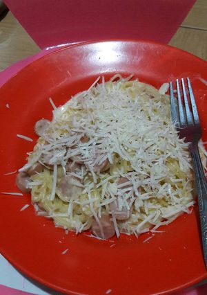 Foto resep Spageti carbonara simple