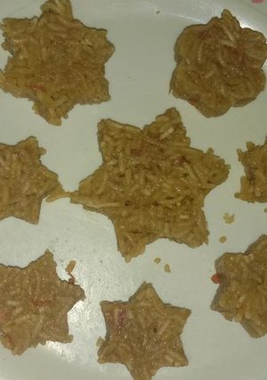 A picture of Jaggery rice.
