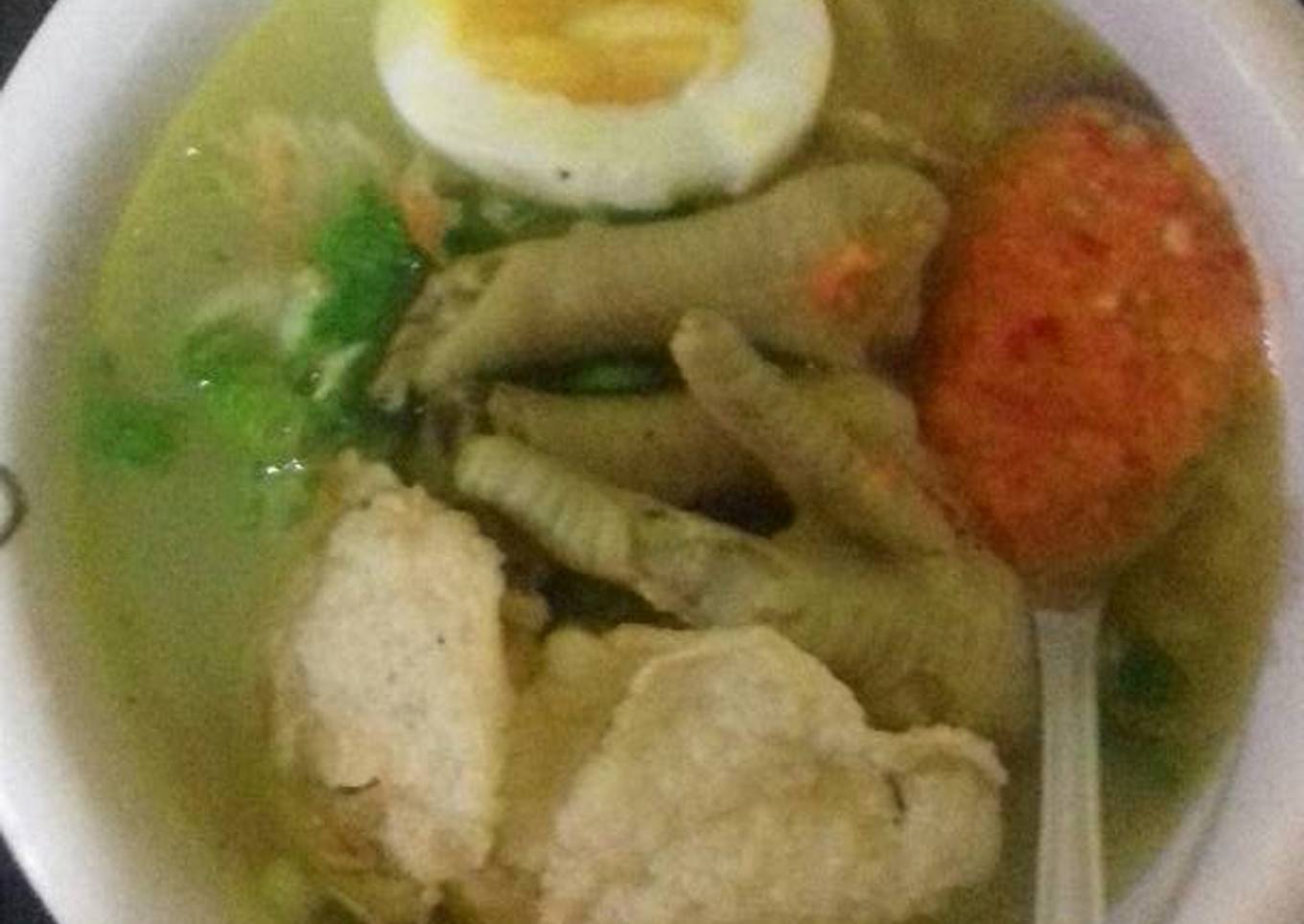 Soto Ayam ceker Bening