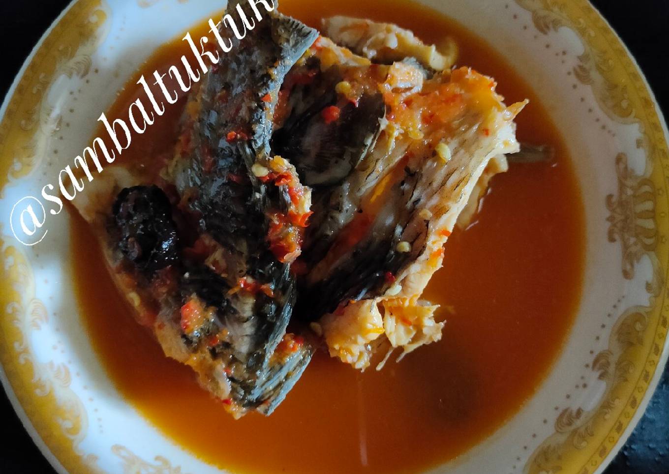 Asam Pedas ikan mas dengan Kecombrang