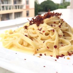A picture of Carbonara Fettuccine.