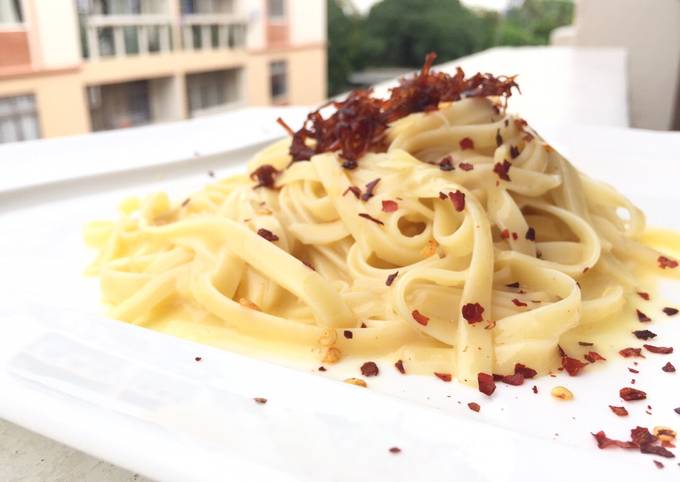 Easiest Way to Prepare Homemade Carbonara Fettuccine