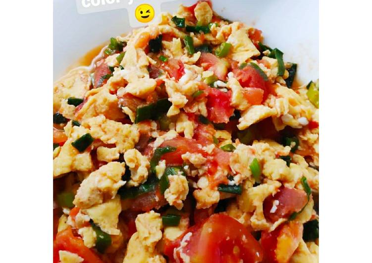 Resep Simple and easy Stir fried tomato and scrambled egg 西红柿炒鸡蛋 Jadi, Menggugah Selera