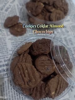 Foto resep Cookies Coklat Almond Chocochips