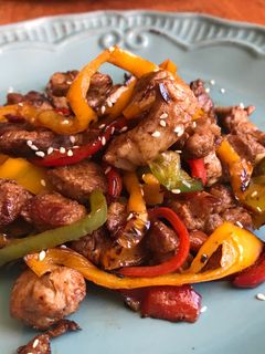 Una foto de Cerdo salteado