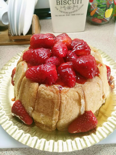 Una foto de Charlota de fresas