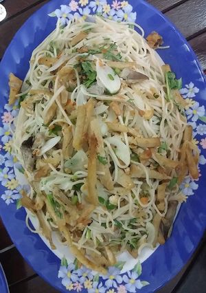 Hình của món Mỳ trộn chay.