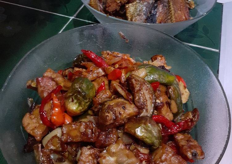 Oseng terong ijo & tempe semangit *11👩‍🍳