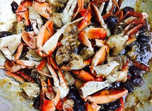 Hình của món Cua rang me.