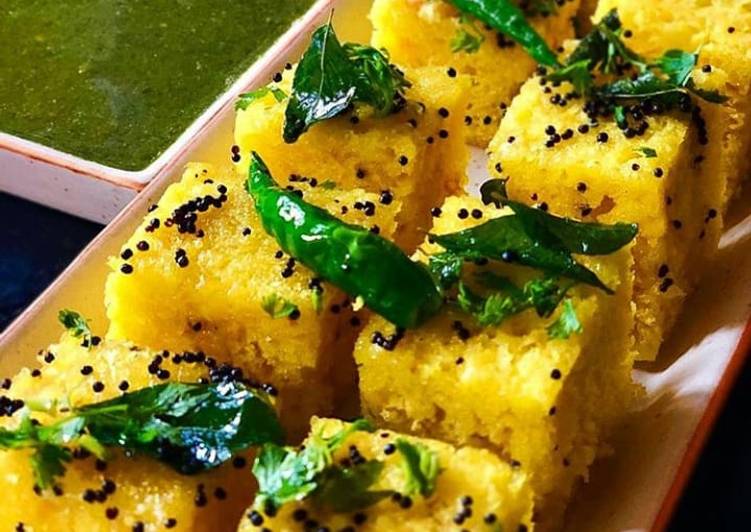 Simple Way to Make Any-night-of-the-week Besan dhokla khaman in microwave