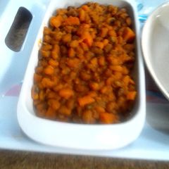 A picture of Carrot Flavoured Jollof Beans.