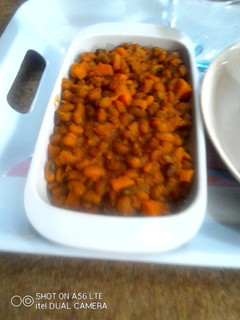 A picture of Carrot Flavoured Jollof Beans.