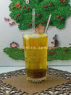 عکسی از دستور شربت گلاب و زعفران با تخم شربتی
