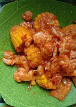 Foto resep Udang Tumis Asam Manis