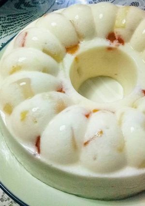 Foto resep Puding Busa Buah Cocktail